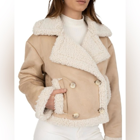 FRYE
Faux Shearling Trim Jacket Sz Large - Picture 6 of 12